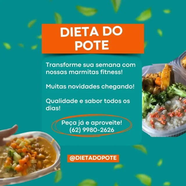 Publicação de divulgação da Dieta do Pote com o contato