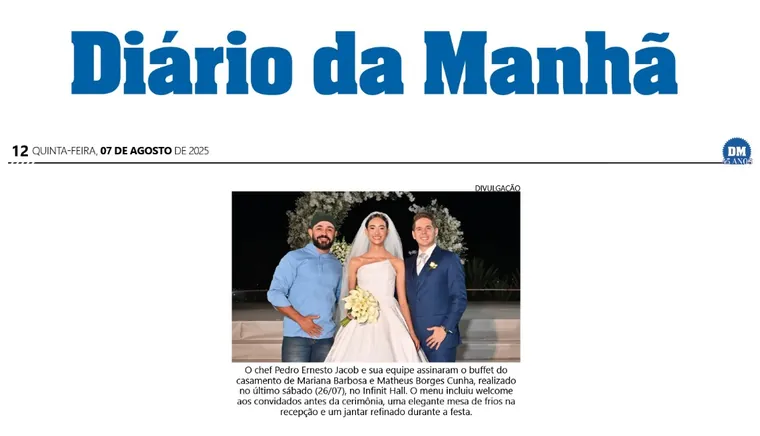 Matéria Diário da Manhã sobre o Chef Pedro Ernesto