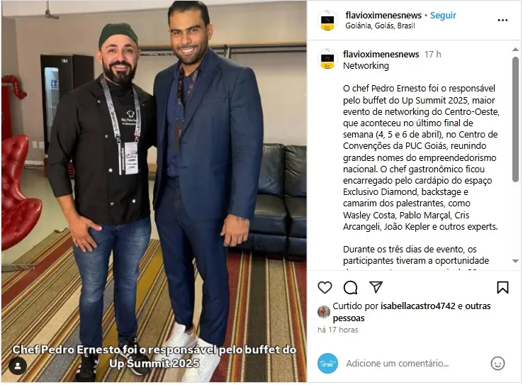 Matéria Flávio Ximenes sobre o Chef Pedro Ernesto